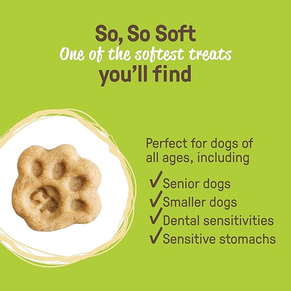 CookiePal Variety Pack Organic Soft Dog Treats (Peanut Butter Apple & Blueberry Pumpkin), Low Calorie Human Grade Biscuits, Non-GMO, Perfect for Training Dog Treats, 8.8 oz (Pk of 4)
