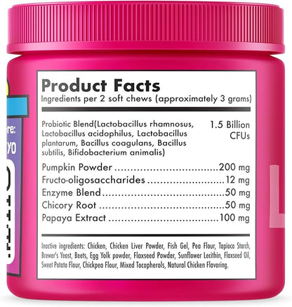 LEGITPET Probiotic Cat Treats with Prebiotics – Digestive Support Soft Chews with Pumpkin & Papaya – Supports Gut Health, Stool Quality & Immune Function – 100 Pet Chicken-Flavored Chews