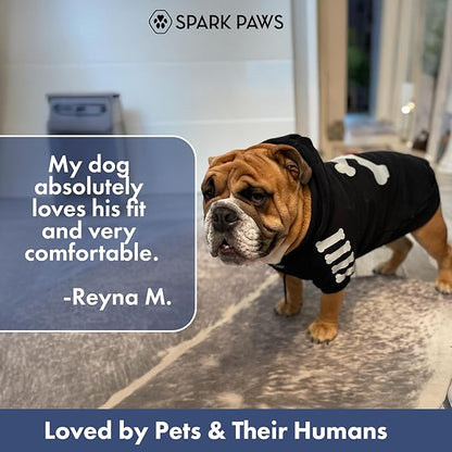 Spark Paws Dog Hoodie – Premium Dog Sweater for Small, Medium, and Large Dogs | Warm Outfits for French Bulldogs, Pitbull, Puppy, Winter Jacket Alternative - Woof - S