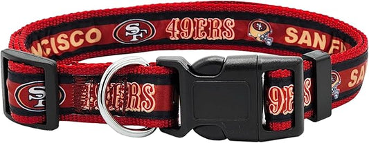 Pets First NFL San Francisco 49ers Licensed PET COLLAR, Large - Heavy-Duty, Strong, and Durable Dog Collar. Available in 31 Football Teams and 4 Sizes