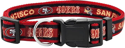 Pets First NFL San Francisco 49ers Licensed PET COLLAR, Small - Heavy-Duty, Strong, and Durable Dog Collar. Available in 31 Football Teams and 4 Sizes