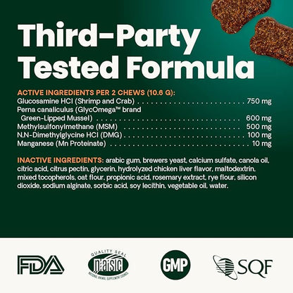 VETRISCIENCE Glyco Flex® 2 Hip and Joint Supplement for Dogs, Chewable Tablets (2 pack)