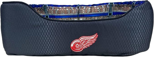 NHL Detroit Red Wings Stadium Dog Bed, Pet Pillow Bed for Dogs, Sporty Hockey Dog Bed and Lounge Cushion