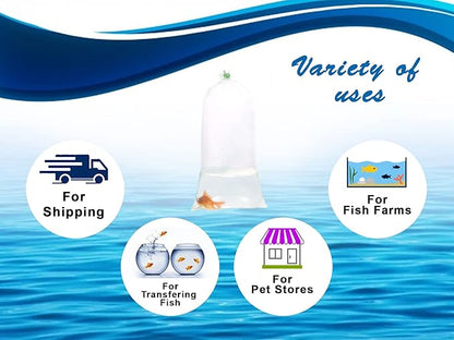Fishery Bags 4 Inches Leak Proof Rounded Bottom Clear Plastic Fish Bags for Shrimps and Betta Fish Transport. (4" x 12" / 1000 Pack / 3 Mil)
