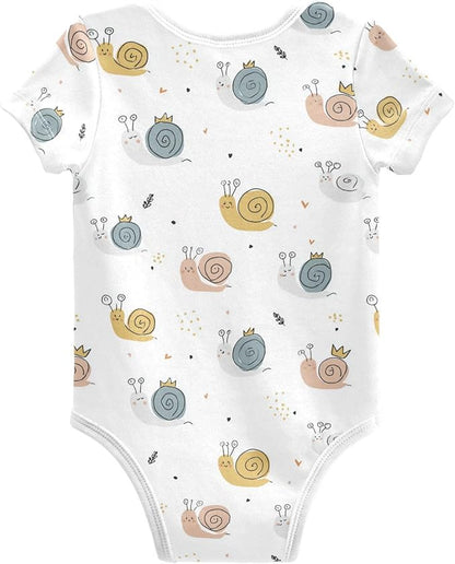 Bright Emotions Raccoons Baby Short Sleeve Bodysuits Romper Unisex Infant Outfit Wrapping Clothes for Boy Girl kids 3M