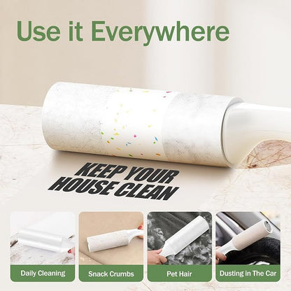 Mini Lint Roller 2 Pack for Pet Hair, 100 Sheets Total | Travel-Size Rollers for Purse, Car, Office, Luggage & Home