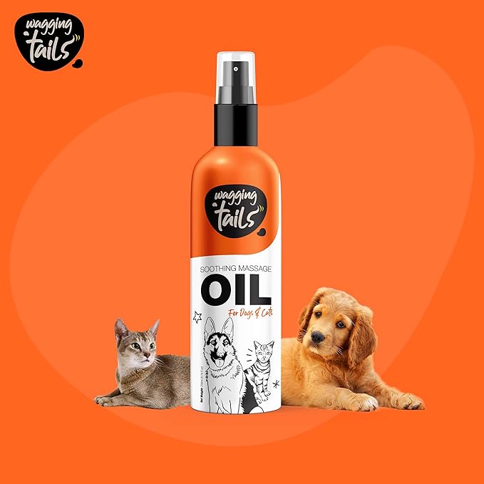 Wagging Tails 6-in-1 Soothing Oil - 6.76 fl oz for Dogs & Cats | Coconut Oil for Skin & Coat | Helps Hydrate & Moisturize Hair | Improve Coat Shine and Softness