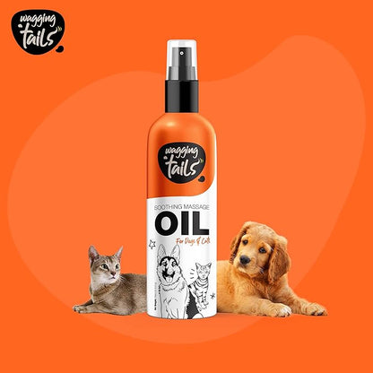 Wagging Tails 6-in-1 Soothing Oil - 6.76 fl oz for Dogs & Cats | Coconut Oil for Skin & Coat | Helps Hydrate & Moisturize Hair | Improve Coat Shine and Softness