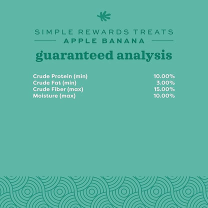 Oxbow Simple Rewards Apple Banana Treats, Timothy Hay Guinea Pig & Bunny Treats, Pet Snack, Made with Oxbow Guinea Pig Hay, Made in USA, Timothy for Rabbit, 3 oz Bag