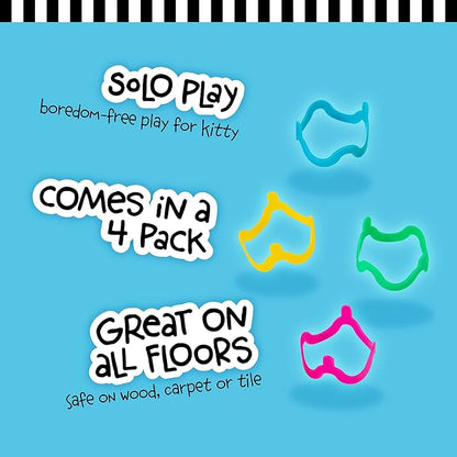 Petmate Interactive Cat Toys - Cat Crazies Multi Pack, 4 Count (Pack of 2)