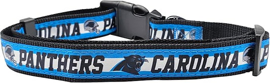 Pets First NFL Carolina Panthers Licensed PET COLLAR, Large - Heavy-Duty, Strong, and Durable Dog Collar. Available in 31 Football Teams and 4 Sizes