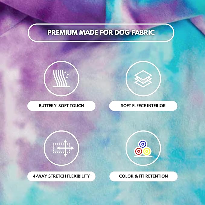 Spark Paws Human Hoodie - Premium Quality, Buttery Soft, Superior Comfort and Fit, Calming Fleece Interior, Suitable for All Styles – 90s Retro Sky Dye, M
