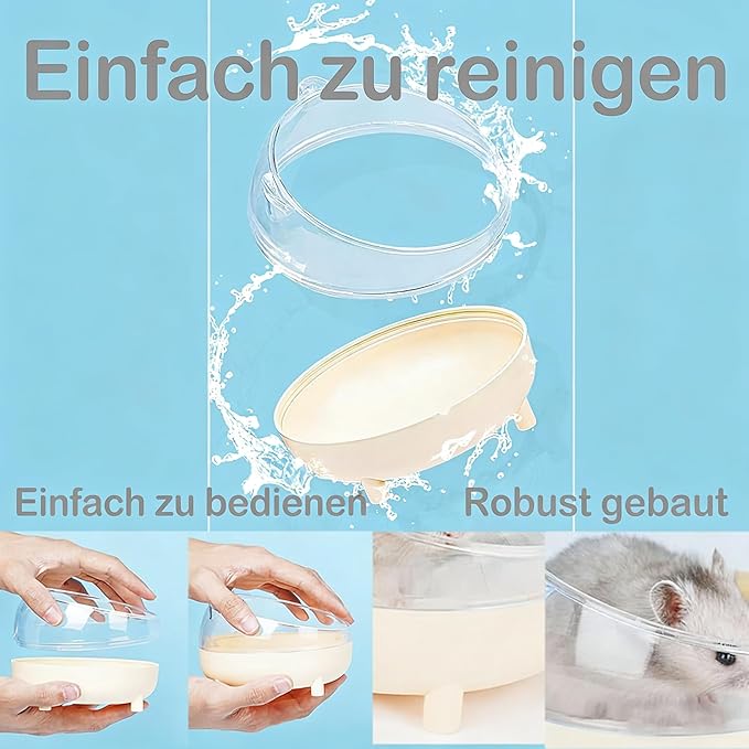 Meow&Woof Hamster Sand Bath Container, Large Sandbox Toilet Gerbil Batheoom, Tiny Chinchilla Dust Bathtub Sand Bath Box for Hamster Cage Accessories 6.5 Inch-Yellow