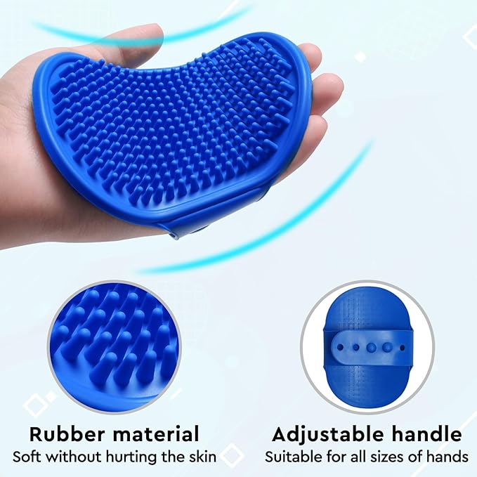 Cat Grooming Glove Brush, Self-Cleaning Slicker Pet Brush | Self-Cleaning Dog Bath Brush for Shedding and Grooming, Removes Loose Hair and Tangles for Short and Long Haired Pets, Green