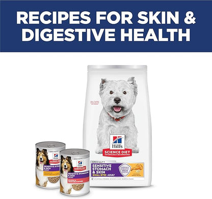 Hill's Science Diet Adult Sensitive Stomach & Skin Small Bites Dry Dog Food, Chicken, 4 lb. Bag