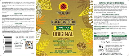 Tropic Isle Living Jamaican Black Castor Oil | Rich in Vitamin E, Omega Fatty Acids & Minerals | For Hair Growth Oil, Skin Conditioning, Eyebrows & Eyelashes, Scalp and Nail Care (PET) (8oz)