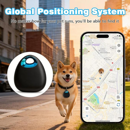 GPS Tracker for Dogs & Cats – Waterproof, Lightweight, Mini Real-Time Pet Locator with 1-Year Battery, No Subscription or SIM Required, Track History, iOS & Android Compatible Now 2026