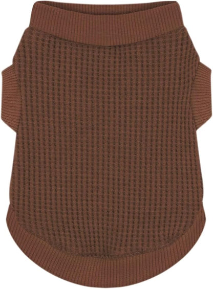 Cozy and Functional Dog Shirts for Small Puppies: Stretchable Brown Attire with Easy-On Design, Ideal for Chihuahuas and Yorkies - Enhance Comfort and Playfulness on Chill Days XX-Small