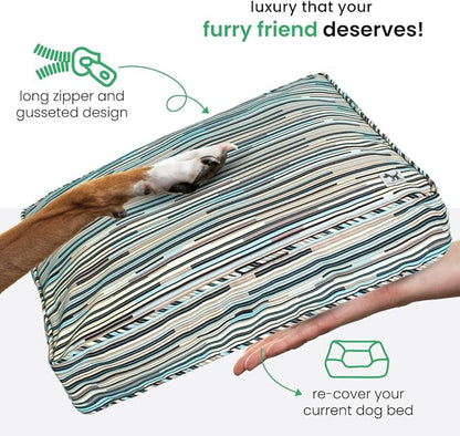 Molly Mutt Small Dog Bed Cover - I Don't Like Mondays Print - Measures 22”x27”x5”- 100% Cotton - Durable - Breathable - Sustainable - Machine Washable Dog Bed Cover