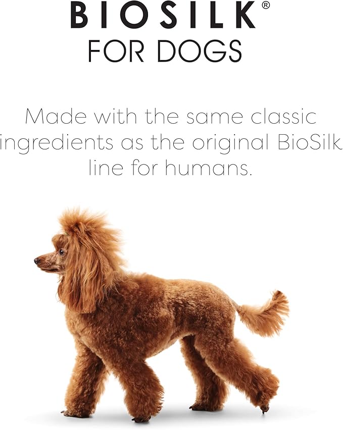 BioSilk for Dogs Silk Therapy Shampoo with Organic Coconut Oil | Coconut Dog Shampoo Waterless Shampoo | Dry Dog Shampoo from Silk Therapy for Fresh Dog Coats,Beige