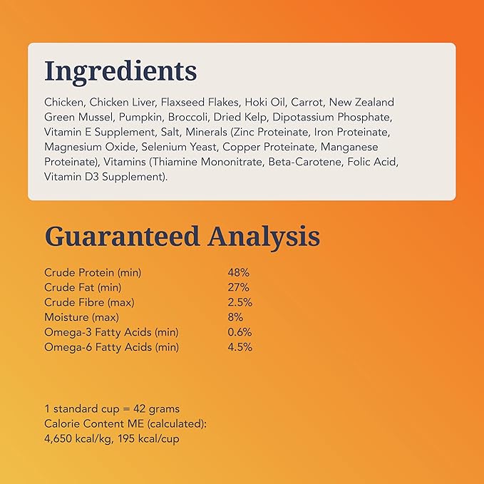 K9 Natural Chicken Freeze Dried Dog Food, High-Meat Natural Complete Meal or Meal Toppers for Dogs, Cage-Free Chicken from New Zealand, Grain-Free, GMO-Free, Complete & Balanced Nutrition, 1.1lb