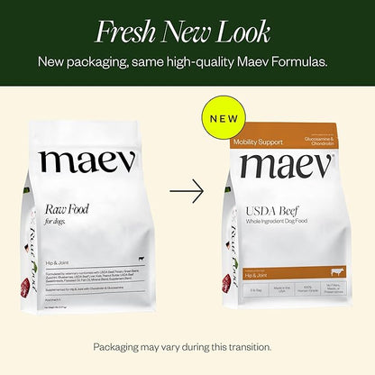 Maev Human-Grade Beef Dog Food, Hip & Joint Formula, Whole Ingredient, Gluten-Free, High Protein Puppy & Dog Food, 20 lb