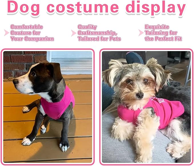 Pink Cotton Dog Shirt with 'Little Miss Lucky' Print, Soft & Breathable Pet Apparel for Small to Large Dogs, All-Season Sleeveless Vest, Cute and Comfortable Dog Outfit.Pink Four-Leaf Clover M