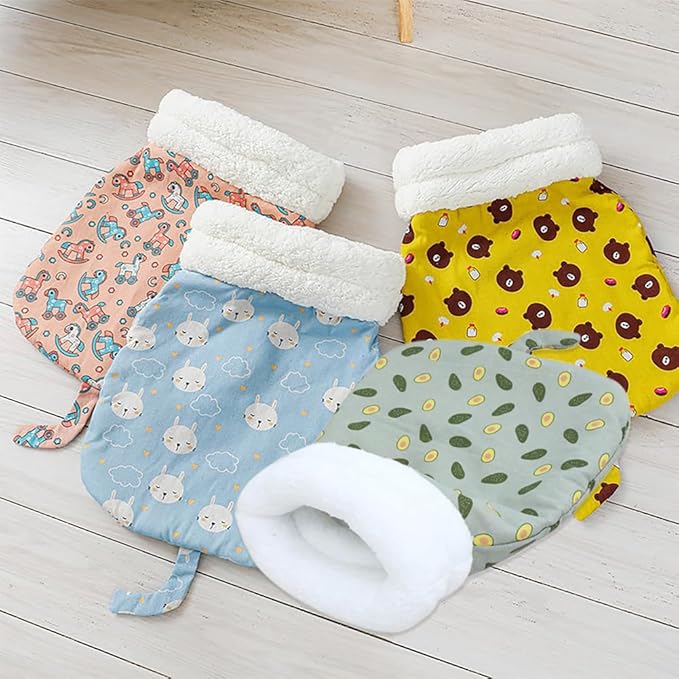 2PC Cat Sleeping Bag for Indoor Cats,Cat Sleeping Bag,Cozy Pet Nest for Cats, Winter Washable Wrap Pet Snuggle Sack for Kitten Puppy(Blue+Green)