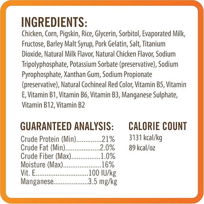 NutriChomps Dog Chews, 6-inch Twists, Easy to Digest, Rawhide-Free Dog Treats, 21 Count, Real Chicken flavor