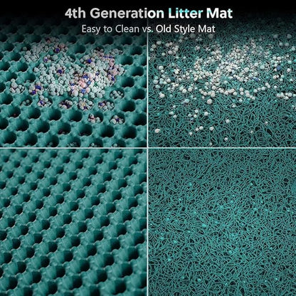WePet Cat Litter Mat, Kitty Litter Trapping Mat, Honeycomb Double Layer Mats, No Phthalate, Urine Waterproof, Easy Clean, Scatter Control, Catcher Litter Tray Box Rug Carpet