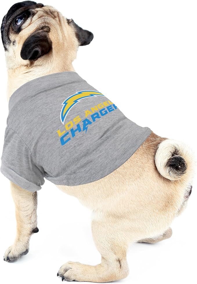Littlearth NFL Los Angeles Chargers Pet T-Shirt, Team Color, X-Large