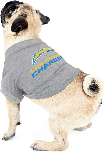 Littlearth NFL Los Angeles Chargers Pet T-Shirt, Team Color, X-Small