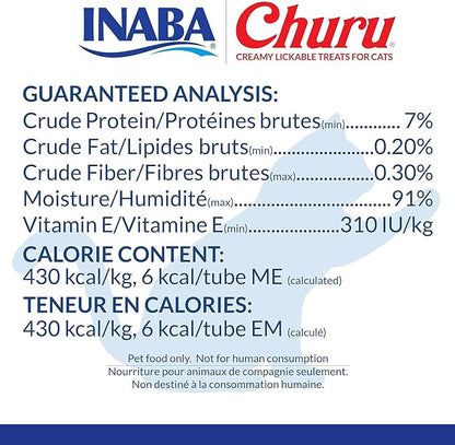 INABA Churu Lickable Purée Natural Cat Treats (Tuna and Chicken Variety Pack, 36 Tubes)