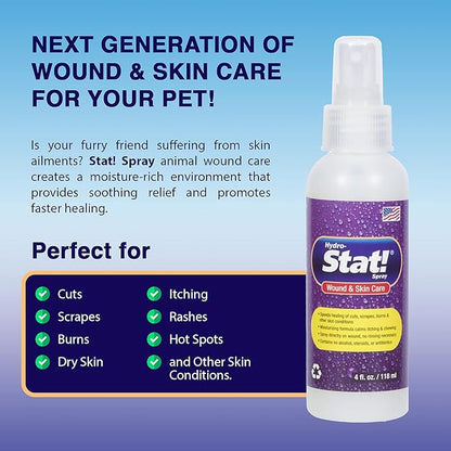 Pet Wound & Skin Care | First-Aid Treatment for Dogs, Cats, Horses | Natural Plant Based Ingredients | Speeds Healing of Cuts, Burns, Hot Spots, Skin Allergies | Soothing Anti-Itch Formula