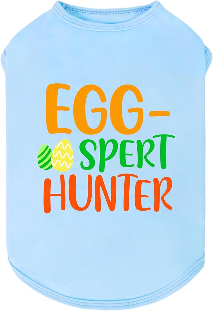 Fitwarm Egg-spert Hunter Dog Easter Outfit, Summer Clothes for Small Dogs Boy Girl, Pet Outfit, Blue, Red, Green, Orange, XXL