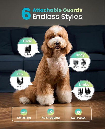 oneisall Dog Clippers for Grooming Thick Hair,Low Noise Dogs Grooming Kit with Detachable Stainless Steel Blade,Dog Shaver for Thick/Matted/Knotted/Fine/Wave/Curly Hair,PC18
