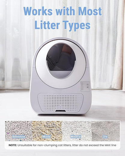 CATLINK Automatic Self Cleaning Cat Litter Box for Multiple Cats, Large Capacity with Advanced Odor Control, Versatile Litter Compatibility, Mat & Garbage Bag for Cats 3.5-22 lbs