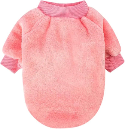 FabriCastle Dog Sweaters, 3-Pack Dog Clothes for Small Dogs Girl & Male, Soft and Warm Pet Coats XXS - XXL, Winter Pet Jackets, Doggy Apparel Costumes, Puppy Outfits (Pink,Purple,Light Pink, Large)