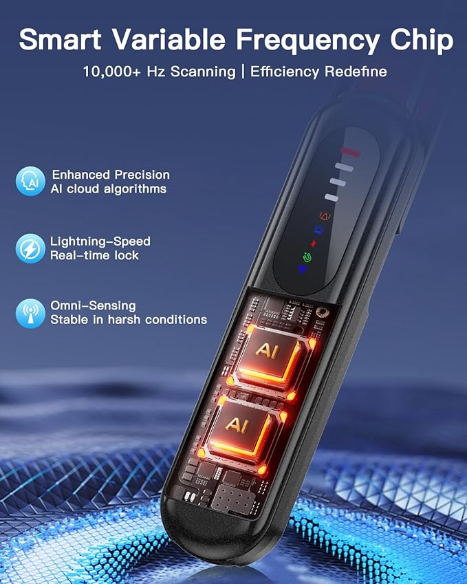 Hidden Camera Detector, Anti-Spy Camera Finder, RF Signal & WiFi Scanner, GPS Tracker & Bug Detector, 6 Modes Portable Privacy Protector for Travel, Hotel, Car, Bathroom– Spy Device Detection Pen