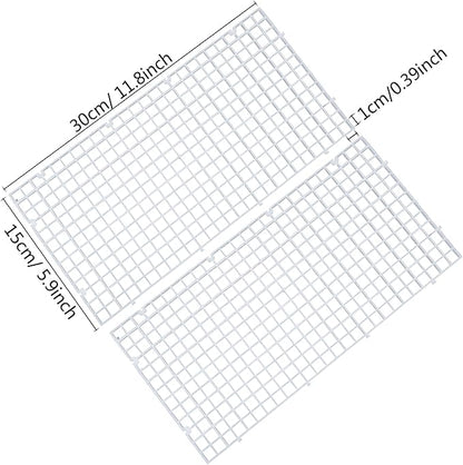 ALEGI 12 Pcs Aquarium Fish Tank Divider Plastic Egg Crate Aquarium Filter Bottom Tray Grid Isolation Board Partition Net Pane Separator (S 12pcs)