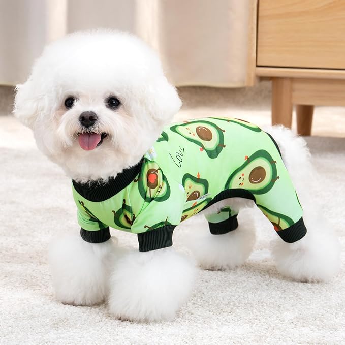 XPUDAC Dog Pajamas for Small Medium Dogs Girl Boy Cute Comfy Puppy Pjs Doggie Clothes Cat Pet Jammies Outfit, 213-XS