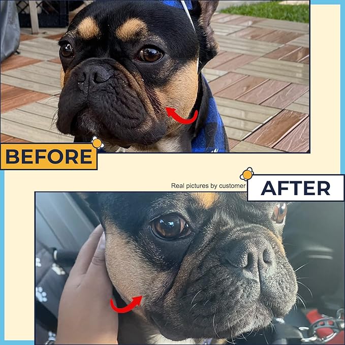 Bulldog Skin Care(Pack of 3)Paste for Bulldogs Wrinkle+Wrinkle Wipes For French Bulldogs+Skin Relief for Dog-Say Bye To Rash,Redness On French Bulldog & English Bulldog, Pug-Frenchie Dog Accessories