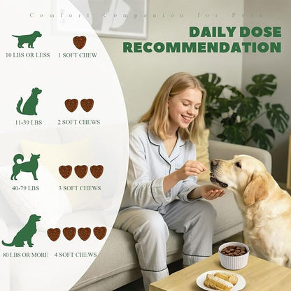 Dog Allergy Chews, Dogs Allergy Relief Chews for Paw Licking Itchy Skin Coat Supplement, Probiotics for Dogs with Colostrum Omega-3 Astragalus Immune Supplement-120ct