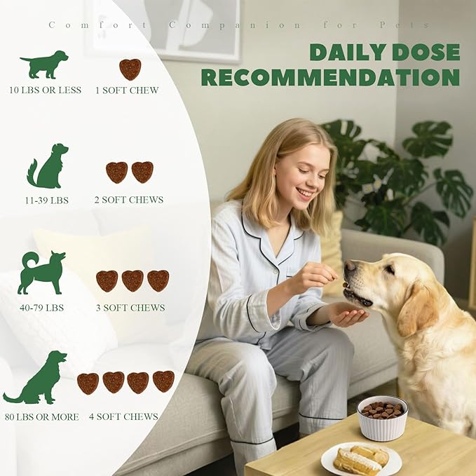 Dog Allergy Chews, Dog Allergy Relief Chews Coat Supplement for Itchy Skin Paw Licking, Probiotics for Dogs with Colostrum Omega-3 Turmeric Immune Supplement-30ct