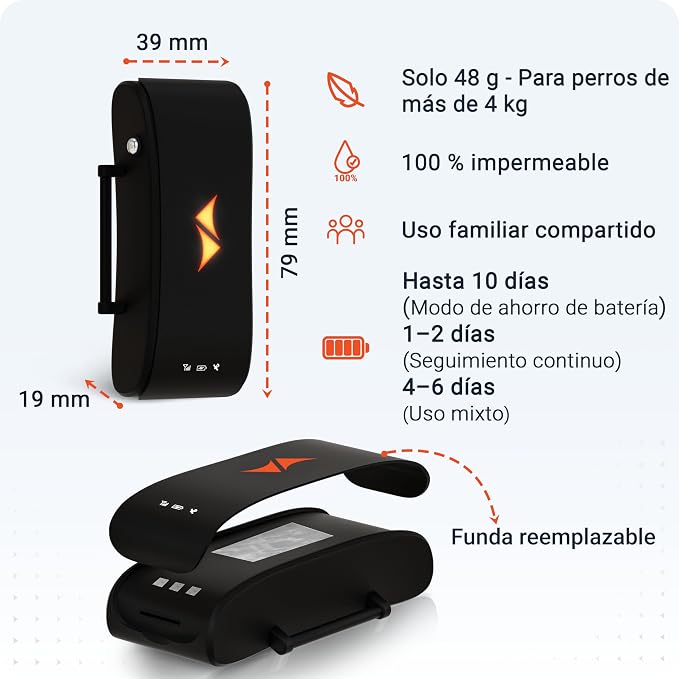 4G Dog GPS Tracker with Real-Time Location, Runaway Alerts, Activity Monitoring App, Waterproof Design & Rechargeable LED Dog Collar with 7 Color Modes, 27-Month Subscription Included – Black Bundle
