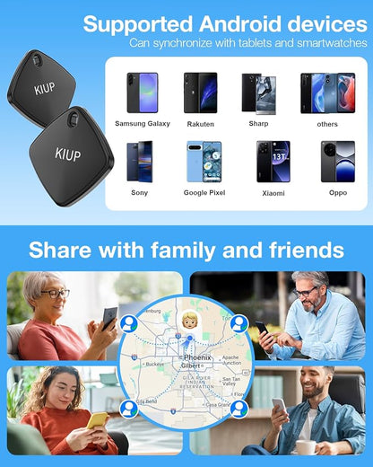 Air Tags for Android,Air Tags-4 Pack Android,2 Year Battery Life,Air Tracker Tags with 4 Case,Google Find Trackers for Google'S Find Hub App,IP65 Waterproof Luggage Tracker for Keys