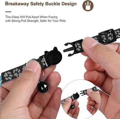 GPS Tracker for Cats, Mini GPS Pet Tracker with Collar, IPX8 Waterproof Cat Trackers Collar,No Monthly Fee,Work with Apple Find My(iOS Only),Smart Trackers for Pets-Black-1