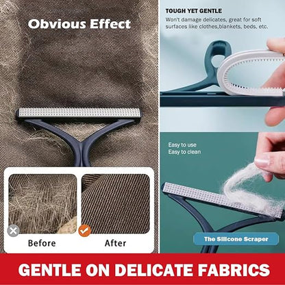 Pet Hair Remover 3-Pack, Reusable Dog & Cat Hair Removal Tools, Lint Shaver | Remove Stubborn Pet Hair, Multi-Fabric Safe, Fur & Lint Cleaner for Couch, Carpets, Cat Trees, Car Mats, Furniture, Pet Bed