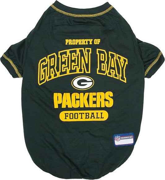 NFL Green Bay Packers Dog T-Shirt for Pets, Size Medium. Officially Licensed Pet Shirt with Team Logo, Soft Stretchable Comfort Fit Apparel for Dogs & Cats