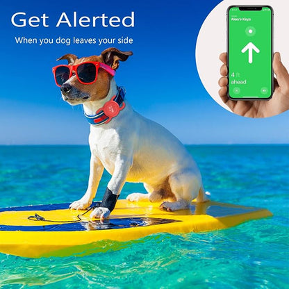 SANKALA [1 Pack] Waterproof Dog Airtag Holder, Red | Silicone Full Body Covered, Anti-Lost Protective, Fits All Width Collars, for Apple AirTag(Gen 1 & 2), Signal Friendly
